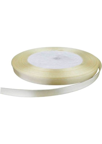 Saten Kurdele Kalın 1 cm - 240 Metre Krem