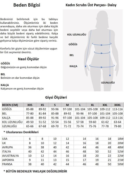 Daisy Medikal Giyim Scrubs Cerrahi Takım Doktor Hemşire Likralı Hastane üniforması fırsatları