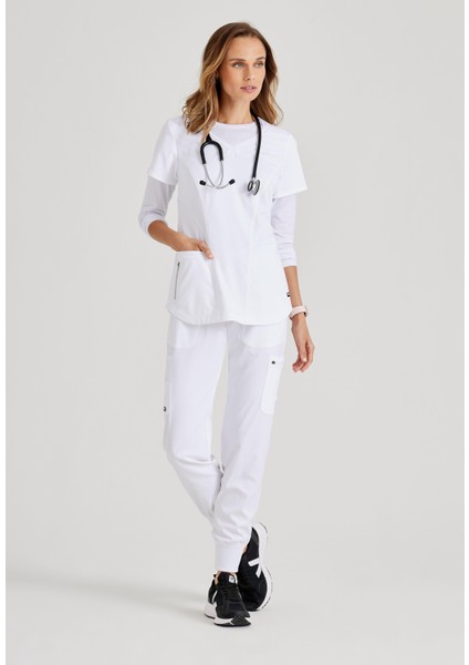 Grey's Anatomy Carly Medikal Giyim Doktor Scrubs Cerrahi Takım Likralı Hastane Üniforması fiyatları