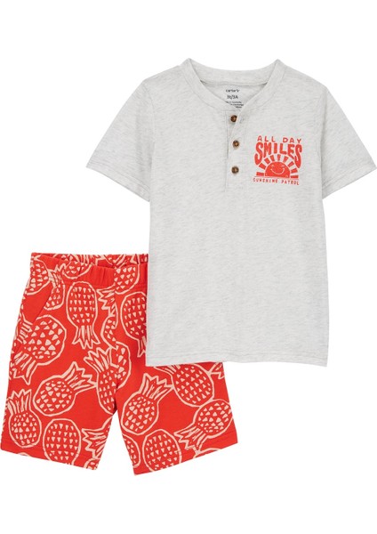 Erkek Bebek Şortlu Set
