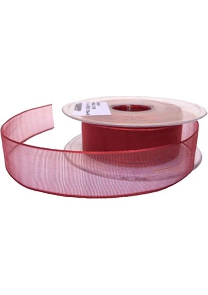 Şifon Kurdele 2.5 cm 20 M Kırmızı