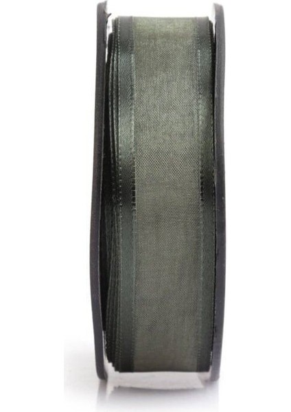 Kenarı Saten Biyeli Şifon Kurdele Haki Yeşil 2.5 CMX20 mt