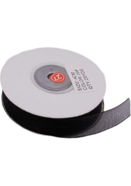 Organze Kurdele 40 mm - 22 Metre Siyah