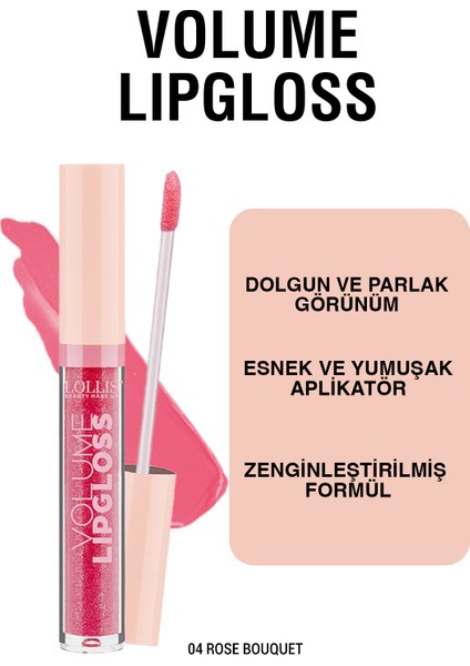 Volume Lipgloss 04 Rose Bouquet / Hacim Veren Dudak Parlatıcı 04 Rose Bouquet modelleri