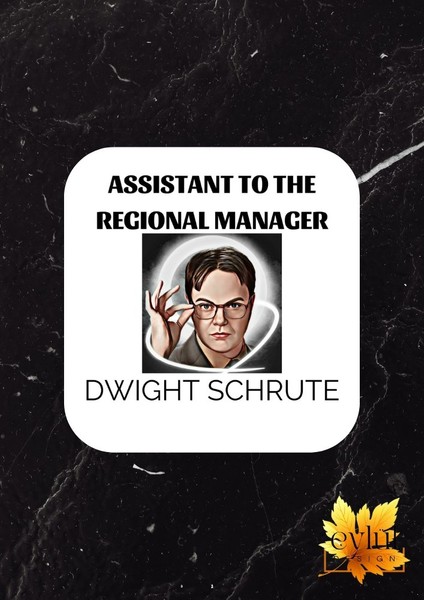 The Office Dwight Schrute Baskılı Özel Tasarım Baskılı Mdf Kare Bardak Altlığı