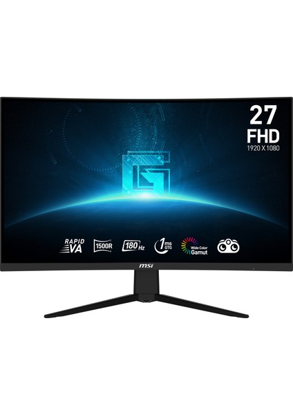 27" G27C3F 1920x1080 (FHD) 16:9 CURVE 1500R RAPID VA 180HZ 1MS FREESYNC GAMING MONITOR