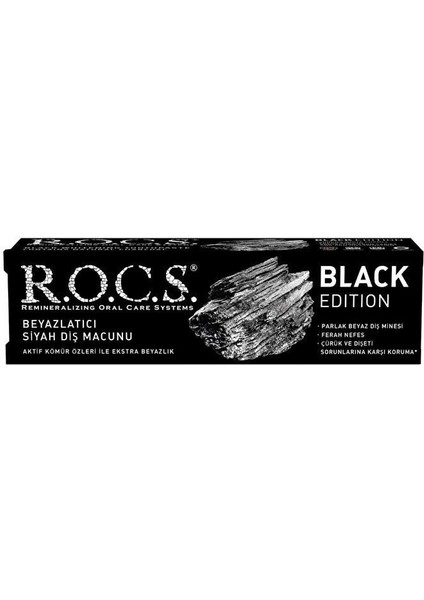 KTYRA52 R.o.c.s Black Edition Beyazlatıcı Siyah Diş Macunu 60 ml