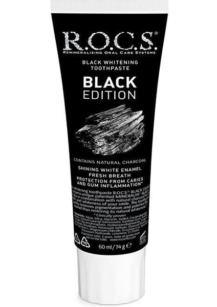 KTYRA52 R.o.c.s Black Edition Beyazlatıcı Siyah Diş Macunu 60 ml