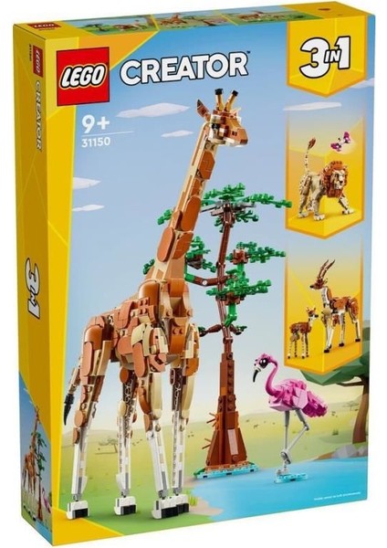 KTYRA52 31150 Lego® Creator 3 Ü1 Arada Vahşi Safari Hayvanları 780 Parça +9 Yaş