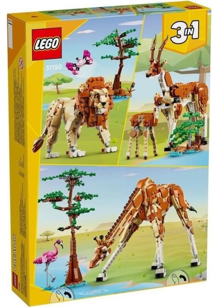 KTYRA52 31150 Lego® Creator 3 Ü1 Arada Vahşi Safari Hayvanları 780 Parça +9 Yaş