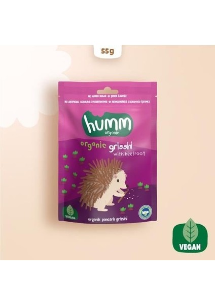 KTYRA52 Humm Organik Vegan Pancarlı Grissini 55 gr