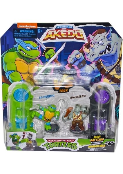 KTYRA52 AKT00100 Akedo Leonardo ve Rocksteady 2li Tmnt - 15244