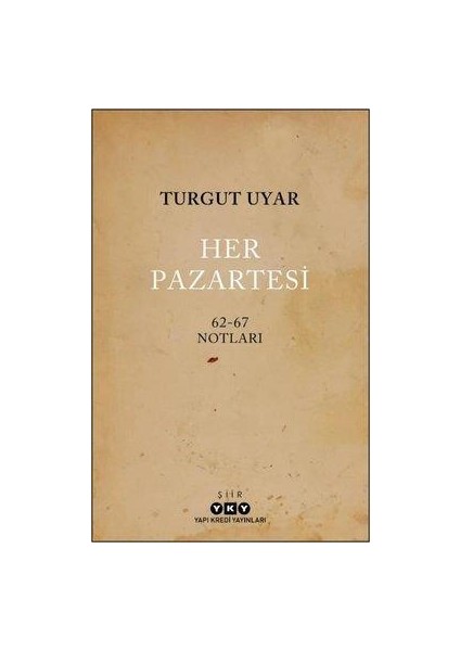 Her Pazartesi: 1962 - 67 Notları - Turgut Uyar