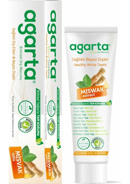 KTYRA52 Agarta Doğal Diş Macunu 100ML Misvak Özlü