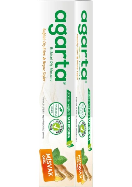 KTYRA52 Agarta Doğal Diş Macunu 100ML Misvak Özlü modelleri