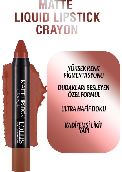 Matte Lipstick Crayon 08 / Mat Kalem Ruj Crayon 08 modelleri