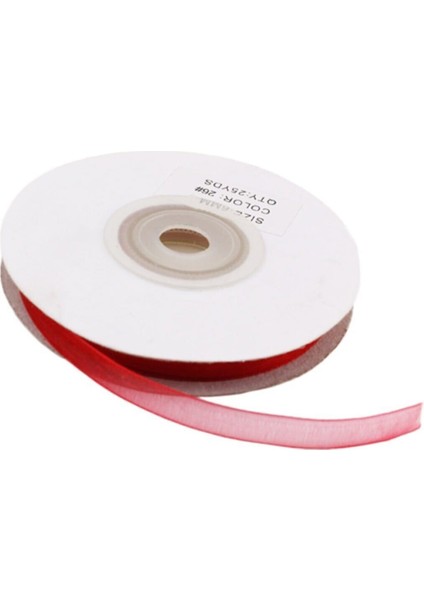 Organze Kurdele 6 Mm- 22 Metre Kırmızı