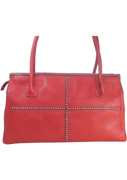 Kadın Yomra Kırmızı Deri Omuz Çanta Nakış Işlemeli fiyatları