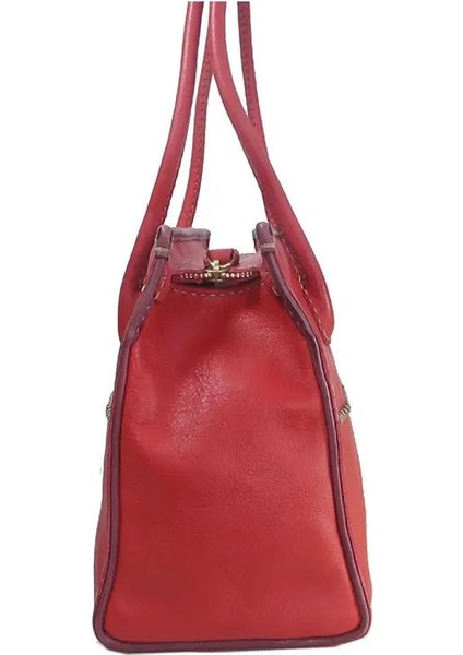 Kadın Yomra Kırmızı Deri Omuz Çanta Nakış Işlemeli modelleri