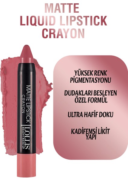 Matte Lipstick Crayon 01 / Mat Kalem Ruj Crayon 01 fiyatları