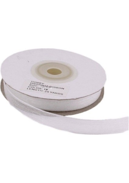 Organze Kurdele 10 mm - 22 Metre Beyaz