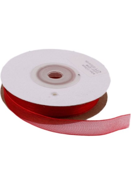Organze Kurdele 10 mm - 22 Metre Kırmızı