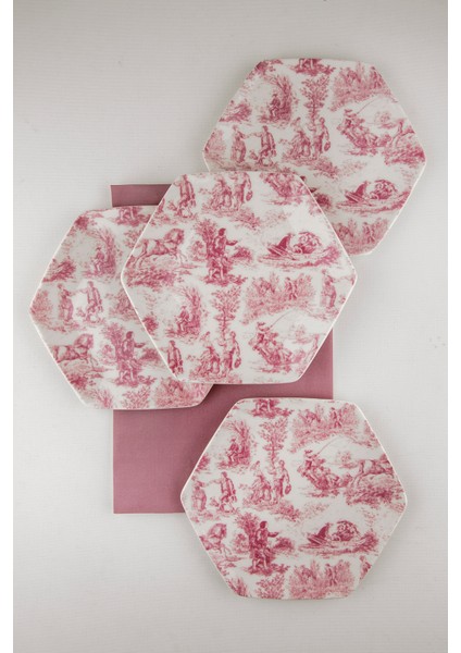 Pembe Ingiliz 4 Parça Tatlı/kurabiye Tabağı fiyatları