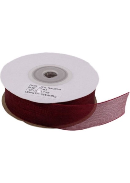 Organze Kurdele 40 mm - 22 Metre Bordo