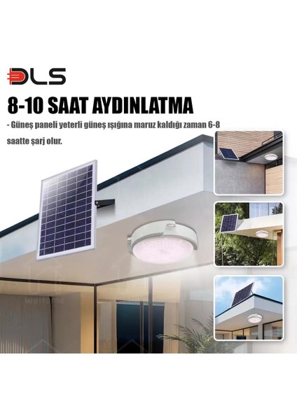 300W Güneş Enerjili Solar Bahçe Çevre  Lambası Dls