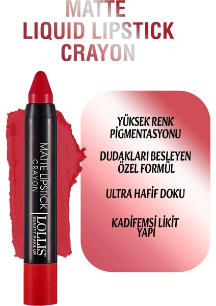 Matte Lipstick Crayon 06 / Mat Kalem Ruj Crayon 06 modelleri