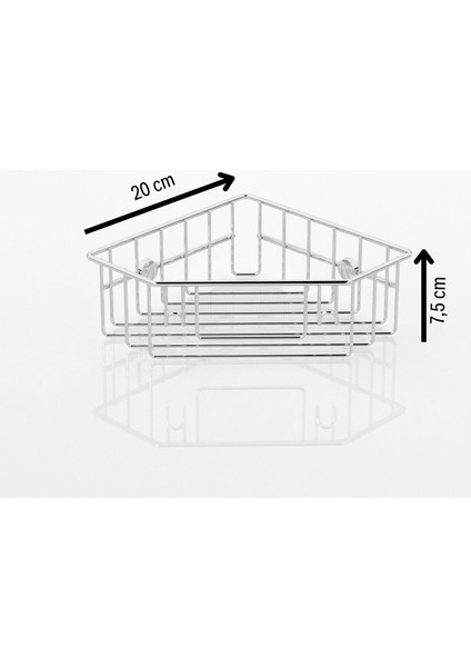 Teknotel Tek Katlı Kancalı Banyo Köşe Rafı Krom ES091 fırsatları