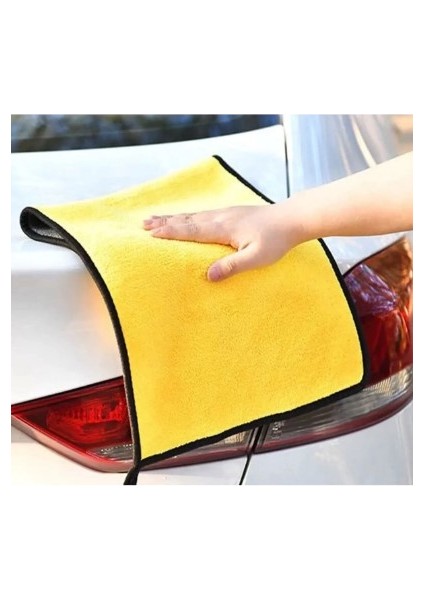 Mikrofiber Araç Iç Dış Yıkama Temizleme Toz Bırakmaz Kurulama Cam Bezi Araba Yıkama Havlusu 30*40 4 Adet