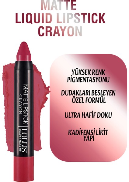 Matte Lipstick Crayon 07 / Mat Kalem Ruj Crayon 07 modelleri