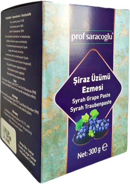 Prof Saraçoğlu Şiraz Üzümü Ezmesi 300GR