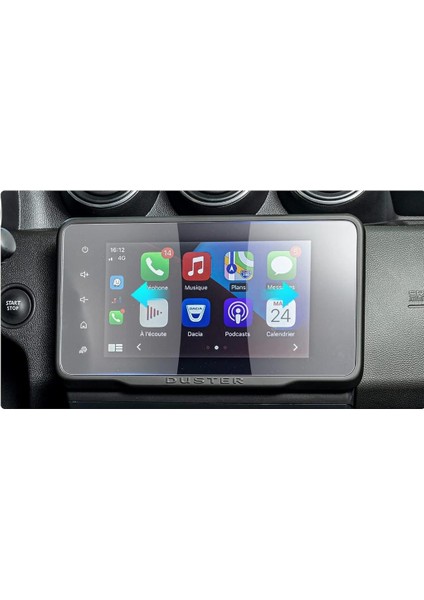 Dacia Duster Multimedya 8 Inç Ekran Koruyucu Navigasyon Şeffaf