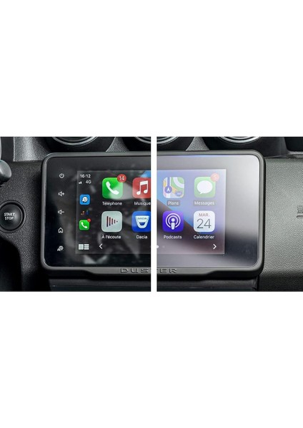 Dacia Duster Multimedya 8 Inç Ekran Koruyucu Navigasyon Şeffaf