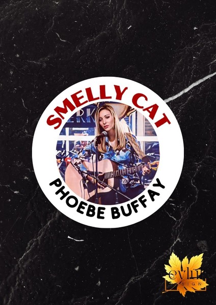 Friends Phoebe Buffay Baskılı Özel Tasarım Baskılı Mdf Yuvarlak Bardak Altlığı