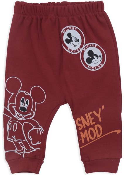 Erkek Bebek Disney Mod Mickey Mouse Alt Üst 2'Li Eşofman Takım