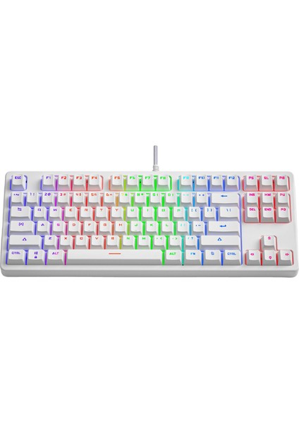 Leaven K870 Blue Switch Mekanik Gaming Oyun Klavyesi Rgb 61 Key Mavi Tuş Type-C Klavye Beyaz fiyatları