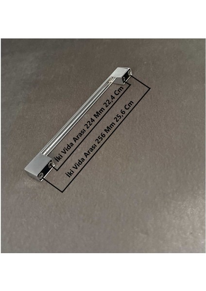 Star Parlak Krom Mutfak Dolap Çekmece Köprü Kulp 224 mm 256 mm (22,4 cm - 25,6 Cm) 3 Adet fiyatları