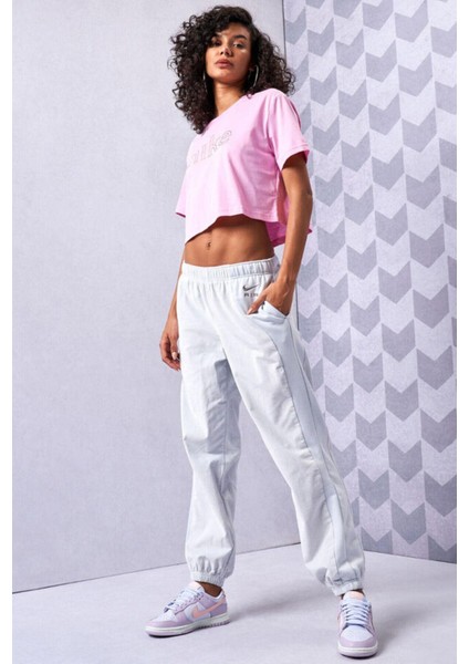 Air Corduroy Fleece Pants Yüksek Bel Fitilli Detay Bol Kesim Kadın Gri Eşofman Altı fiyatları