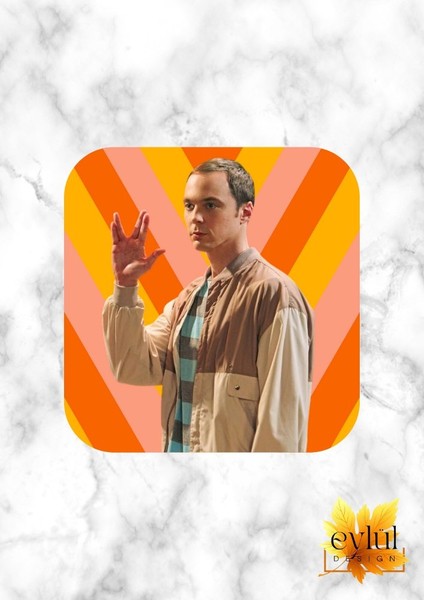 The Big Bang Theory Sheldon Cooper Baskılı Özel Tasarım Baskılı Mdf Kare Bardak Altlığı