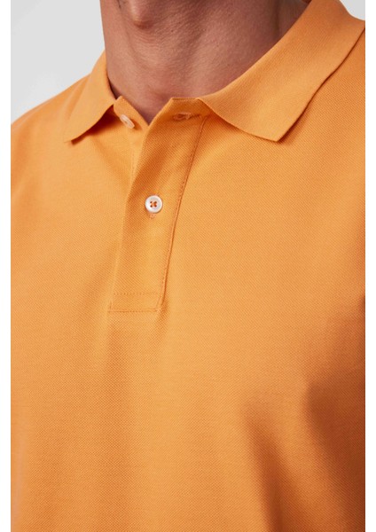 Erkek Slim Fit Dar Kesim Pamuk Düz Pike Yavruağzı Renk Polo Yaka Tişört fırsatları