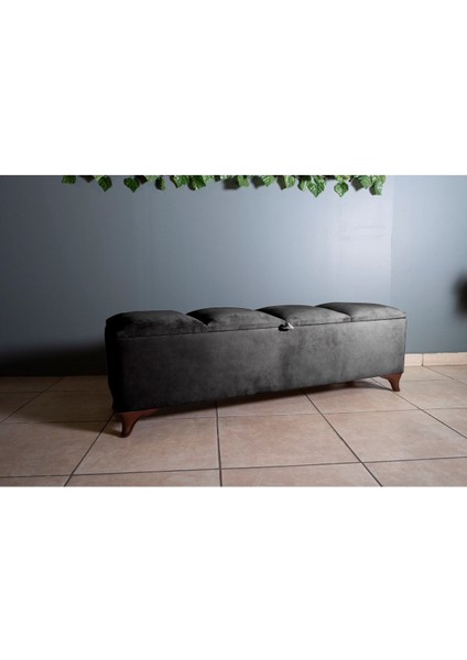 Vetra V2 Antrasit Sandıklı Puf - Dilimli Model 140cm Sandıklı Bench modelleri