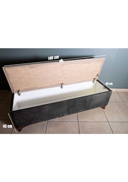 Vetra V2 Antrasit Sandıklı Puf - Dilimli Model 140cm Sandıklı Bench indirimleri