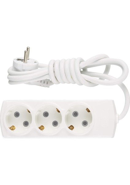 Çoçuk Korumalı Kablolu 3'lü Topraklı Grup Priz Çoğaltıcı 3 Metre Çoklu Uzatma Kablosu Anahtarsız fiyatları