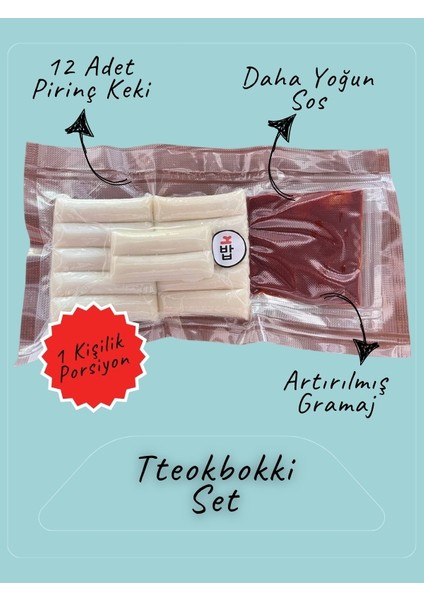 Tteokbokki Seti - Pirinç Keki ve Sos