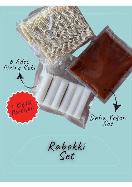 Rabokki Seti - Sos + Noodle + Pirinç Keki - 1 Porsiyon