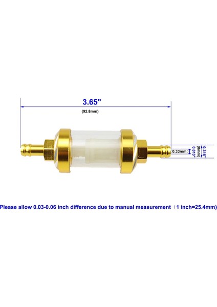 Yeşil 1 Adet Tarzı Motosiklet Benzinli Gaz Benzinli Yağ Yakıt Filtresi Atv Kir Pit Bike Off-Road Araçlar Alüminyum Alaşımlı C Moto Evrensel 8mm (Yurt Dışından) fırsatları