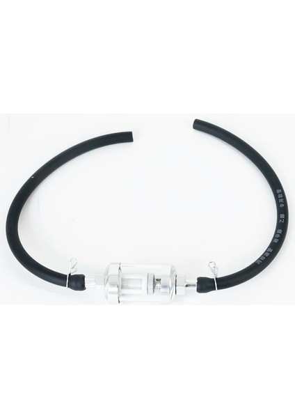 Gümüş Tarzı 8mm Motosiklet Iç Yakıt Filtresi Benzin Filtreleri + 40CM Benzin Yakıt Hattı Hortumu + 4 Klipsli Moto Scooter Dirt Bike (Yurt Dışından)